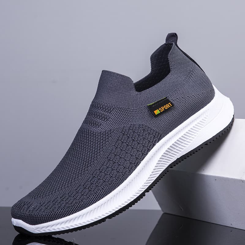 2024 New Spring Sports and Leisure Men's Shoes Breathous Set Flying Flying Middle -Elderly One Piece Facilia Shoe Cross -border 2