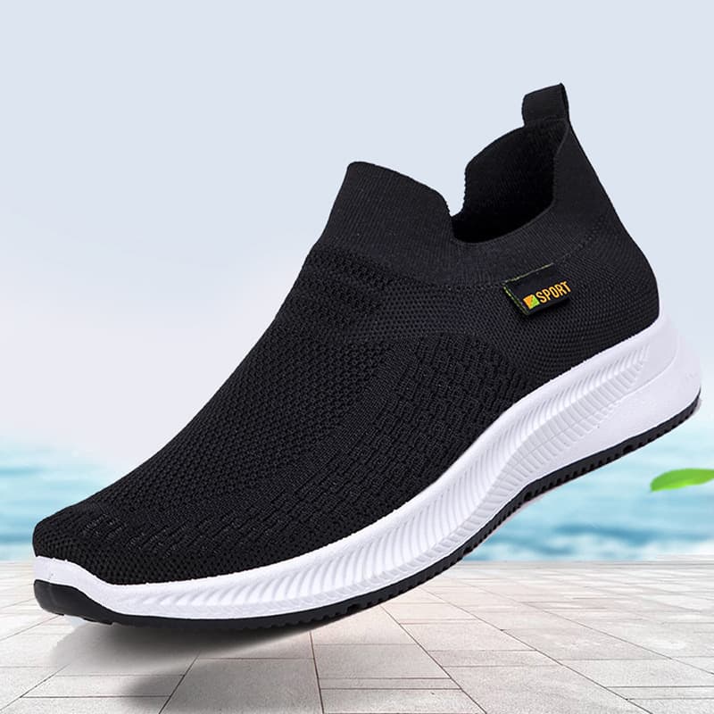 2024 New Spring Sports and Leisure Men's Shoes Breathous Set Flying Flying Middle -Elderly One Piece Facilia Shoe Cross -border 3
