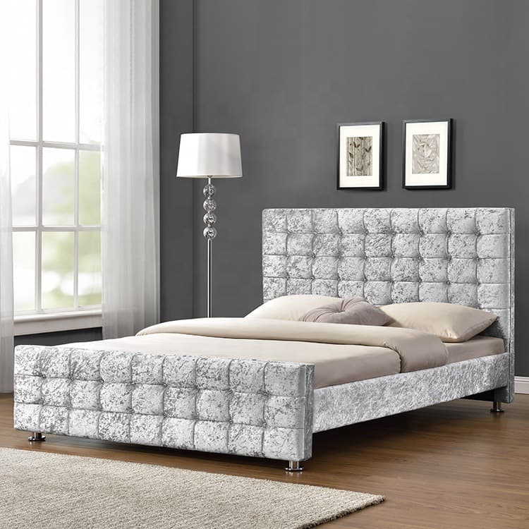 Foreign trade factory light luxury square shape bedside bed bed 1.5 meters 1.8 meters bed frame queen 3