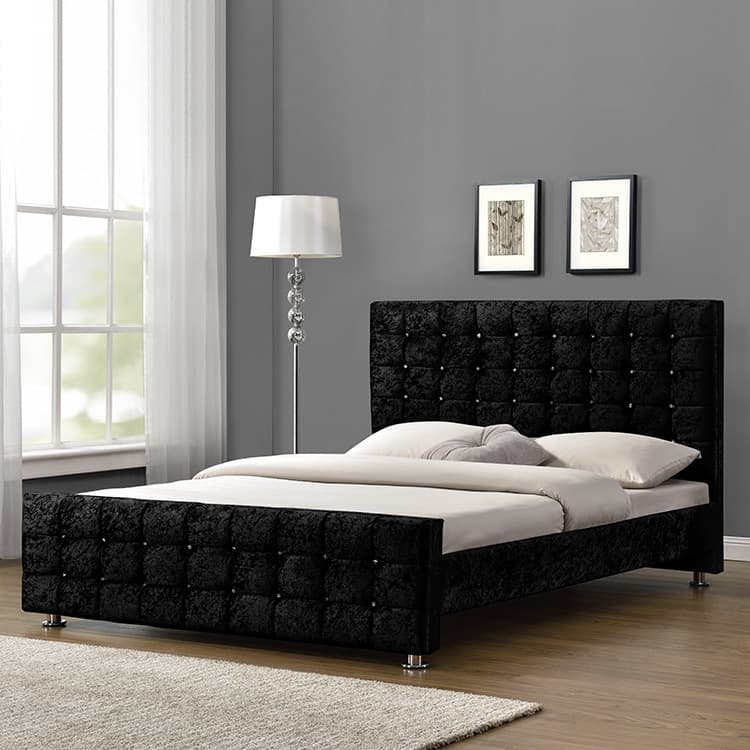 Foreign trade factory light luxury square shape bedside bed bed 1.5 meters 1.8 meters bed frame queen 1