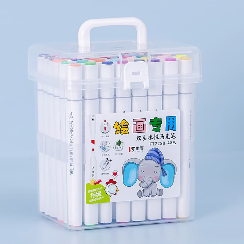 Marker, children's art set, crayons for students, 12 colors, 24 colors, washable 4