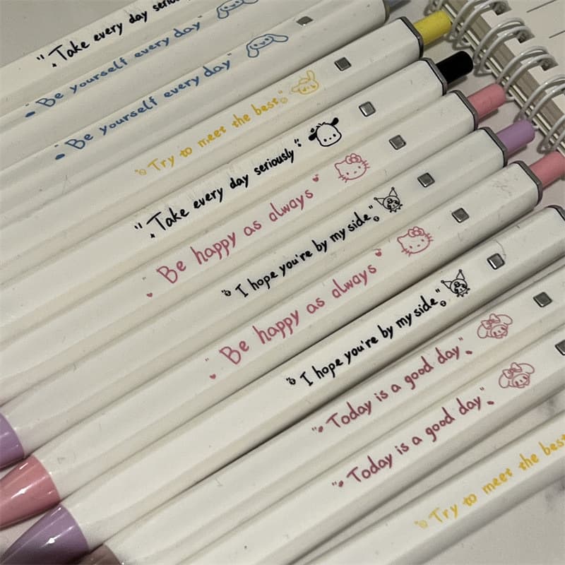 Fang Fang Pen Ins Wind Cute Brush Black ST Turbus Student High Beauty Value Simple Press Press 1 1 2