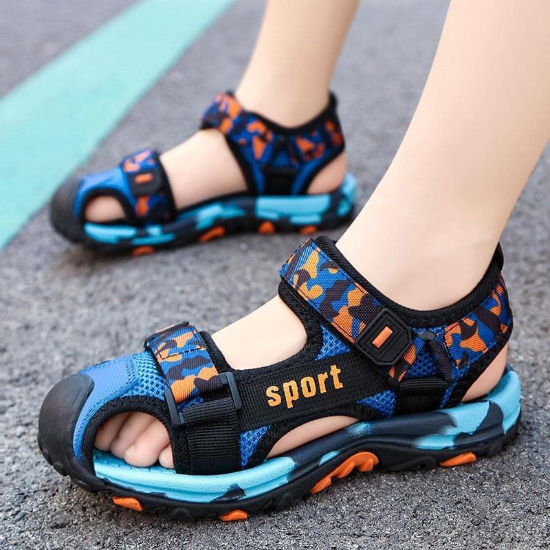 Sandals, mule for boys, non-slip summer children's sports beach children's bag, for teenagers, closed toe, soft sole 3