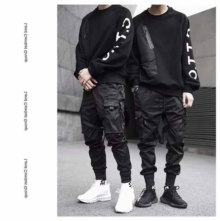 Spring brand trousers for leisure, oversize 4