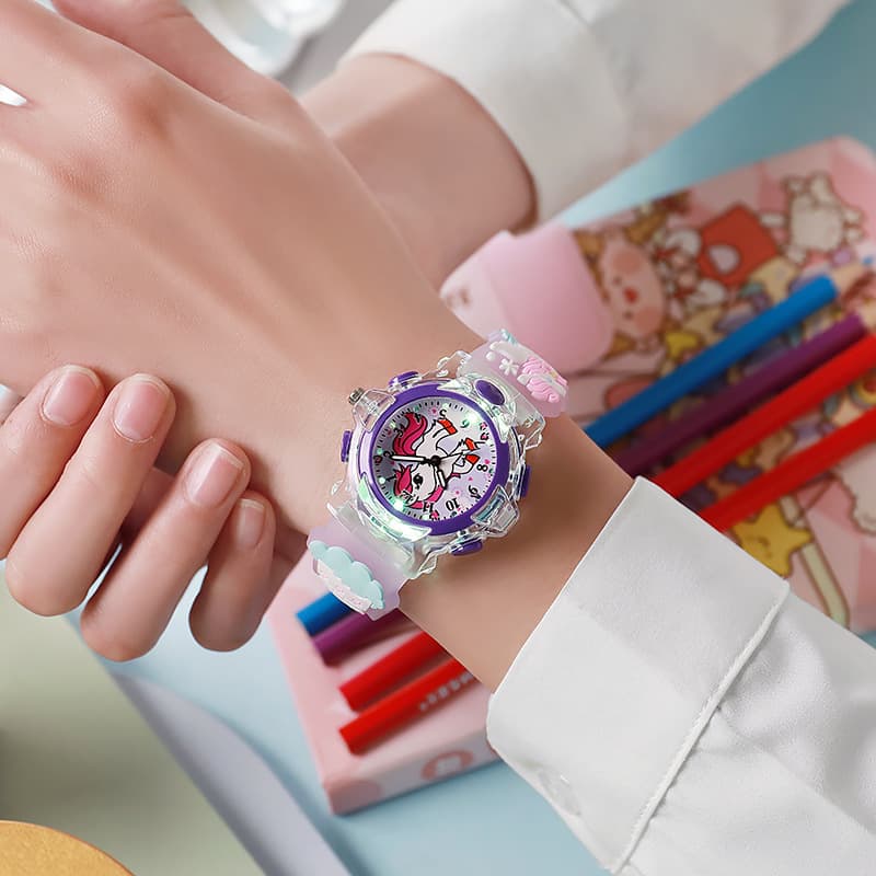 (Cross-border trading), silicone cartoon children's watch, lamp 4