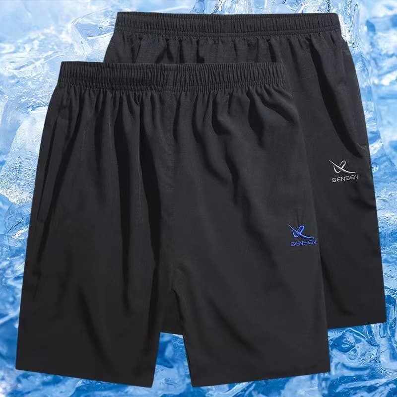 Summer sports shorts for leisure, black quick dry trousers
