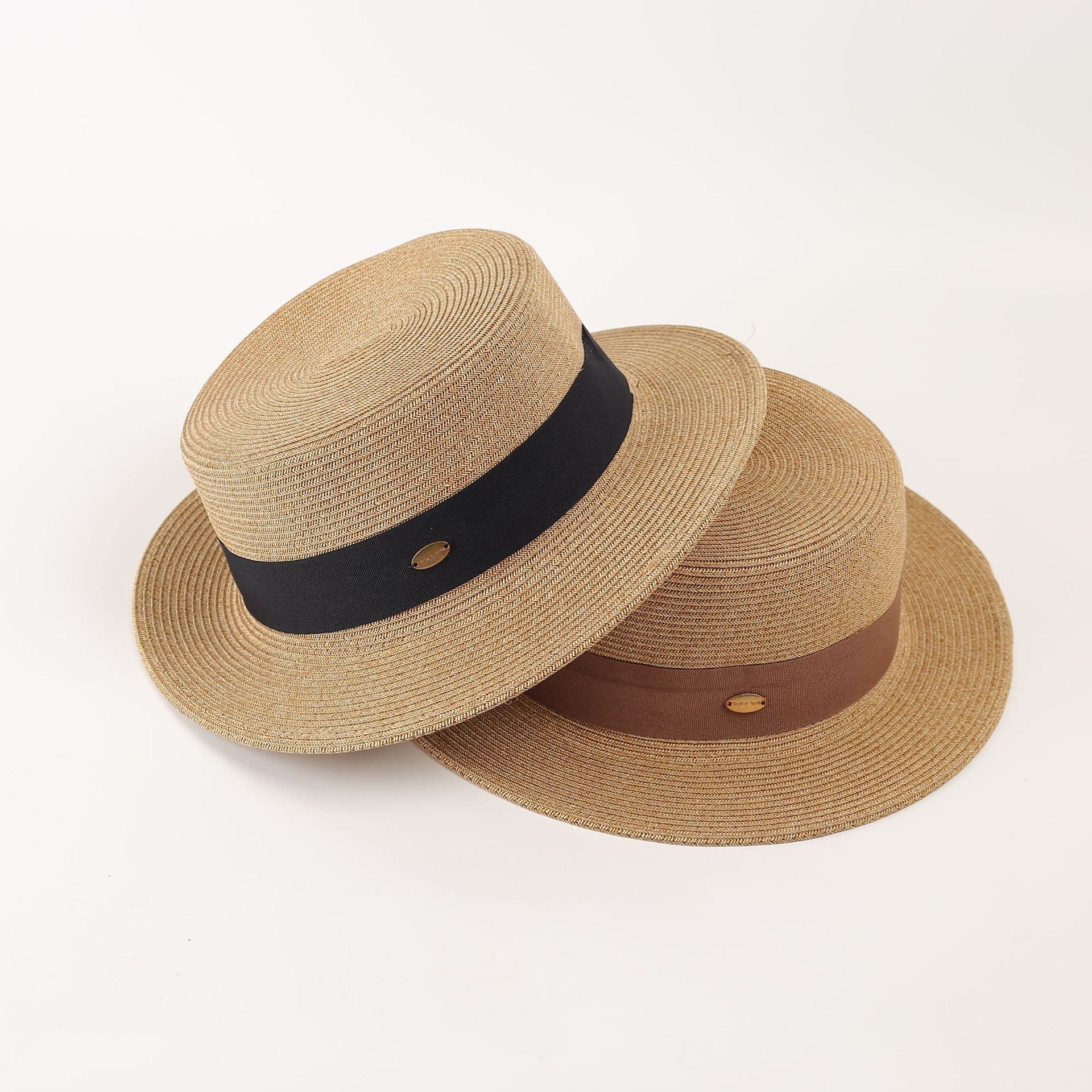 Fashionable summer beach straw sun hat solar-powered 2