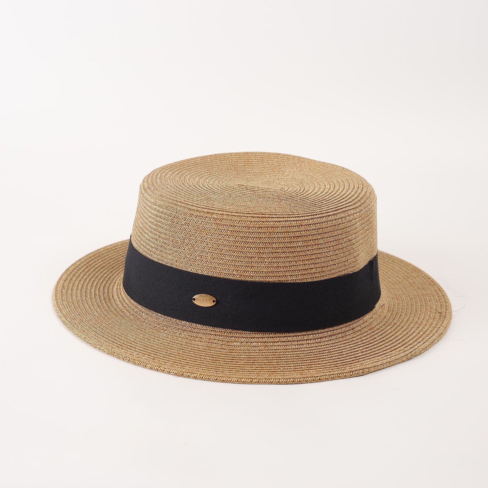 Fashionable summer beach straw sun hat solar-powered 4