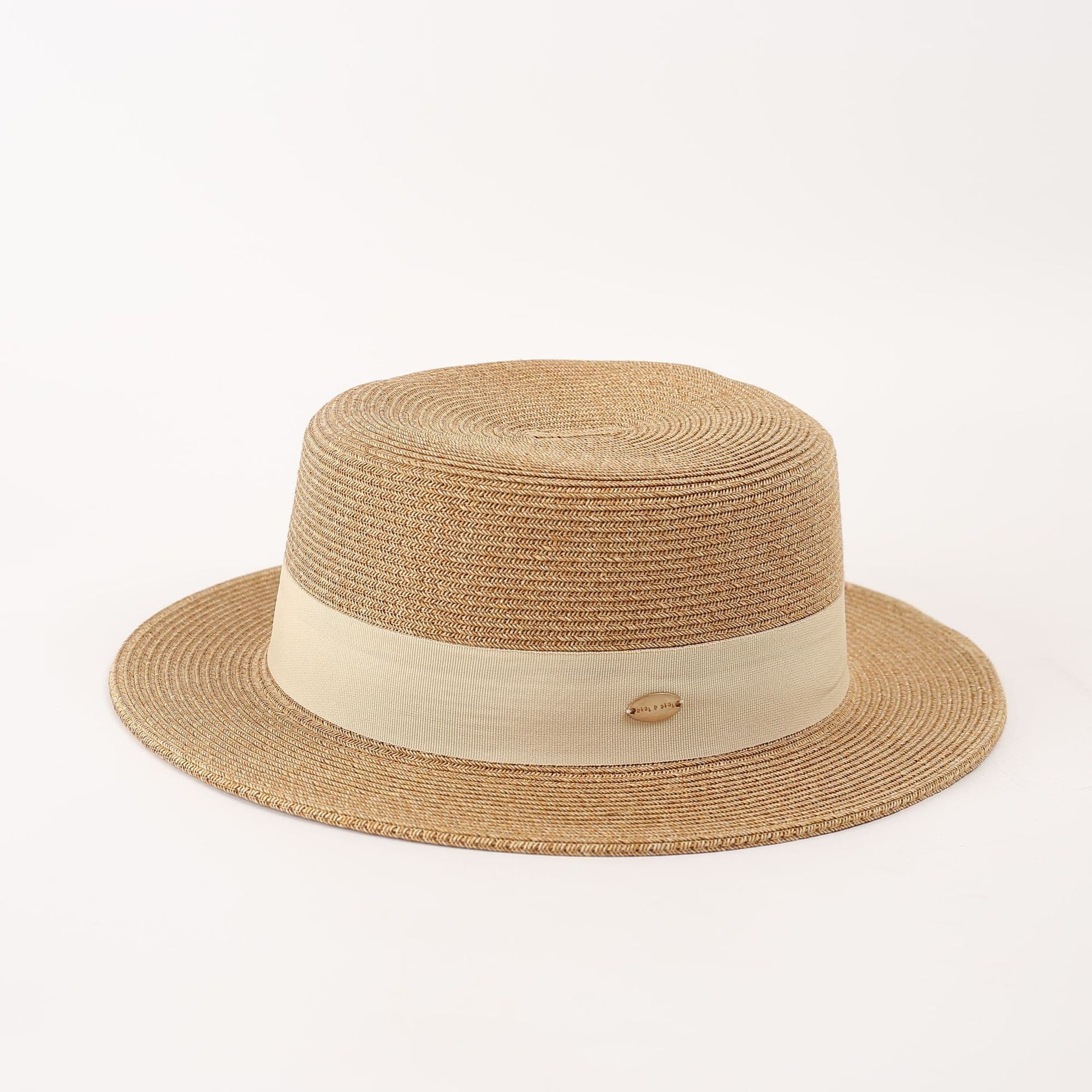 Fashionable summer beach straw sun hat solar-powered 5