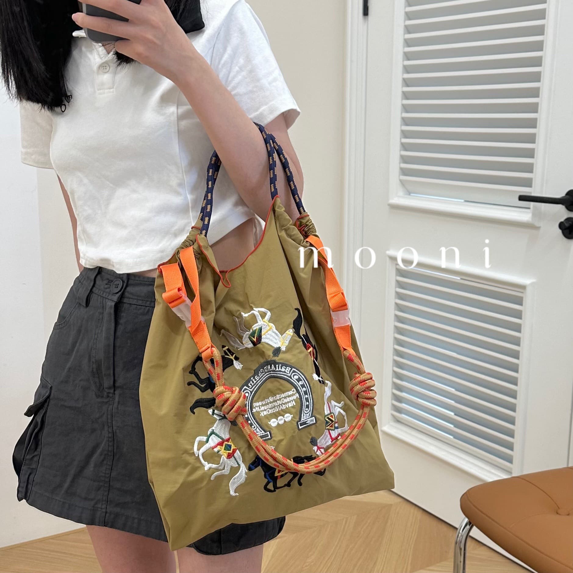Japanese small shopping bag, internet celebrity, with embroidery 2