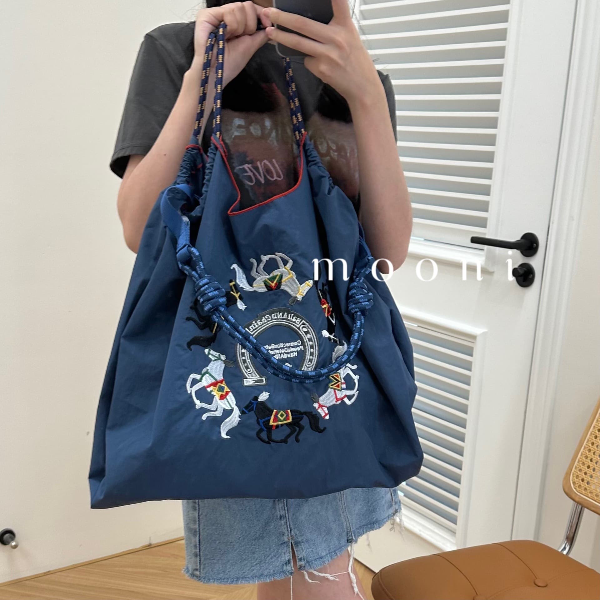 Japanese small shopping bag, internet celebrity, with embroidery 3