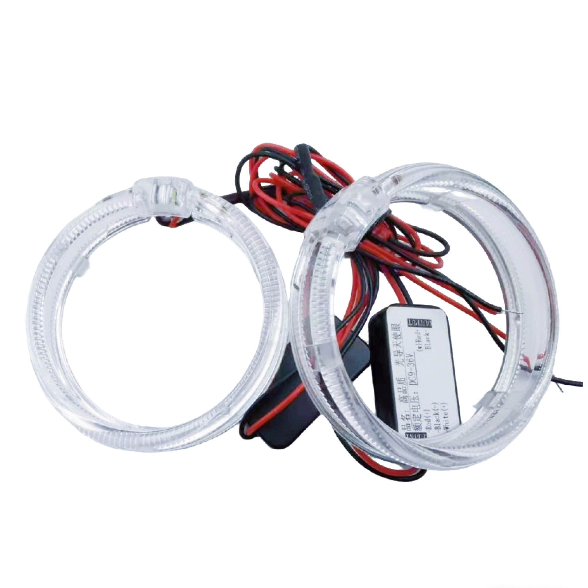 Hot selling new car 80MM95MM light guide angel eye led car headlight decorative light circle modification 2 lines 5