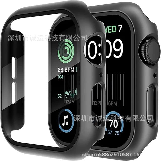 Applicable to Apple Watch Case Anti-fall PC Injection Tempered Film Integrated iWatch 11 Protective Case