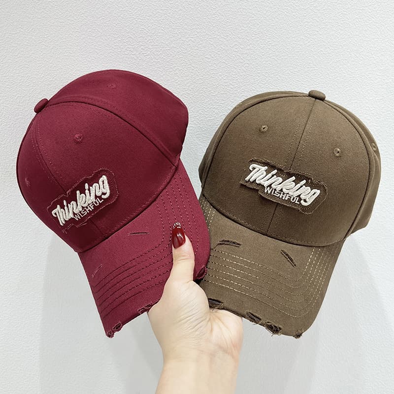 Summer baseball cap, hat, Korean style, with embroidery 4