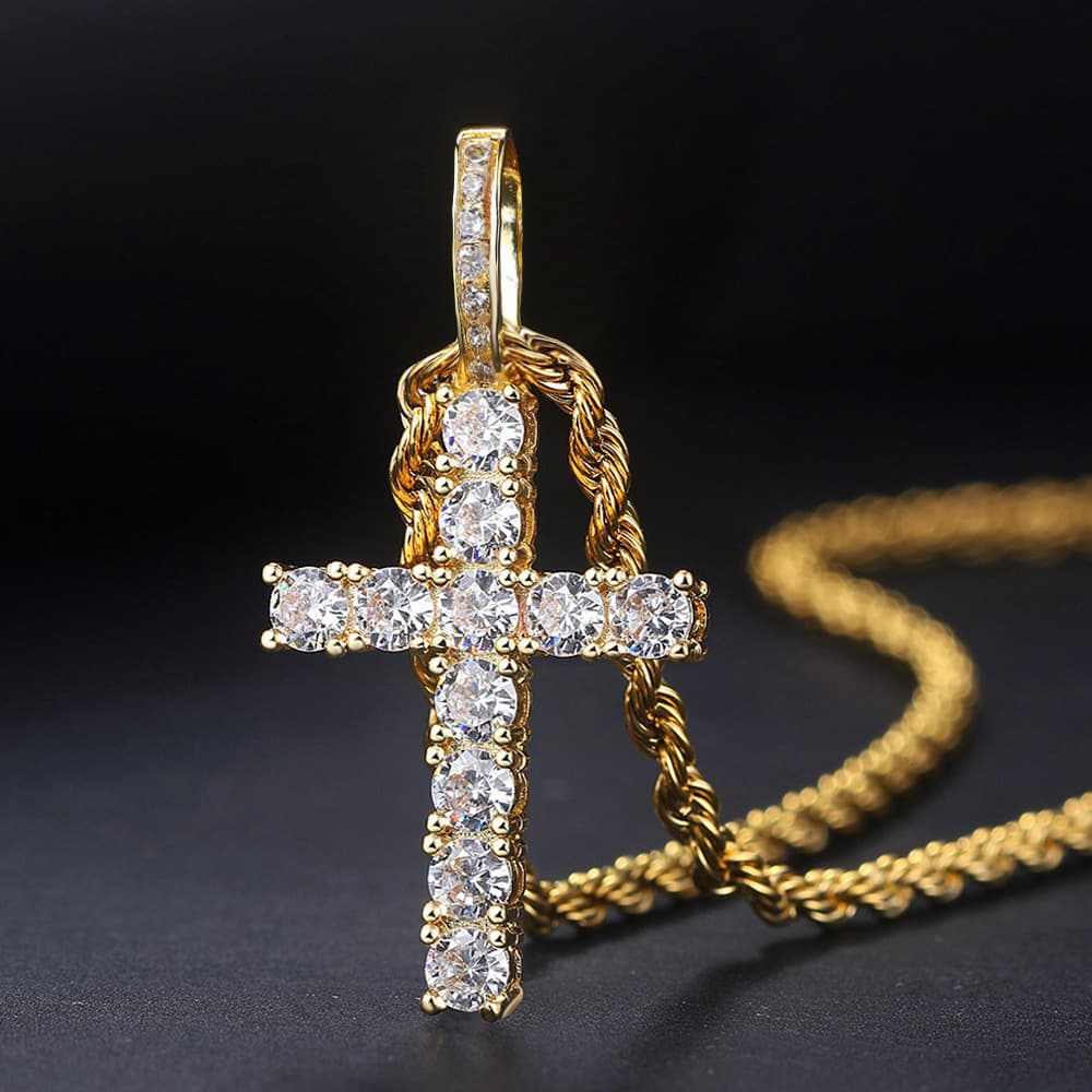 (Cross-border trading), necklace hip-hop style with pigtail stainless steel, European style, 18 carat 2