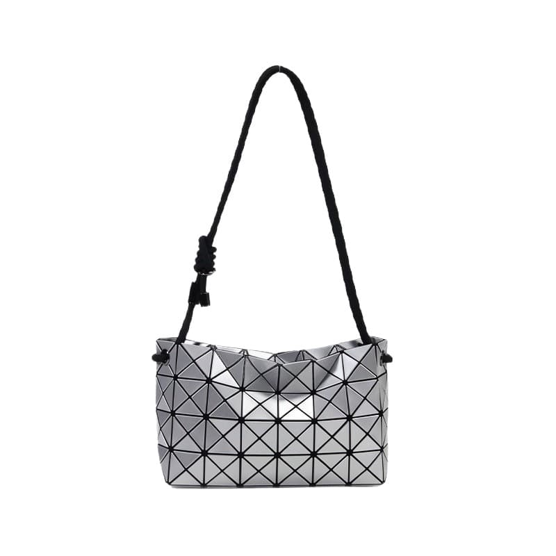 Purse with diamond pattern, one-shoulder bag, drawstring 5