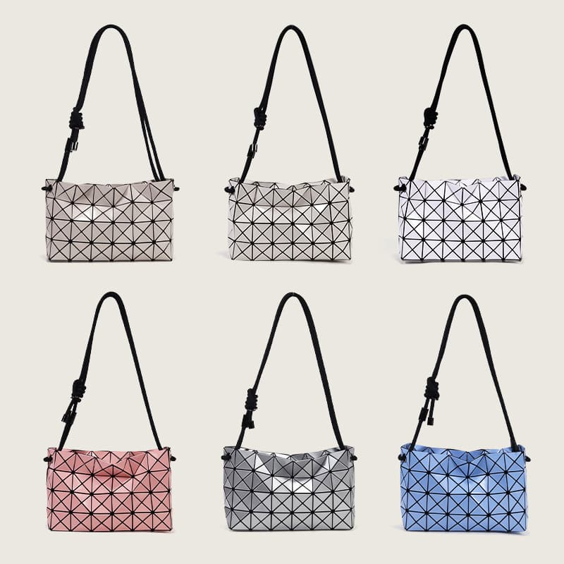 Purse with diamond pattern, one-shoulder bag, drawstring 1