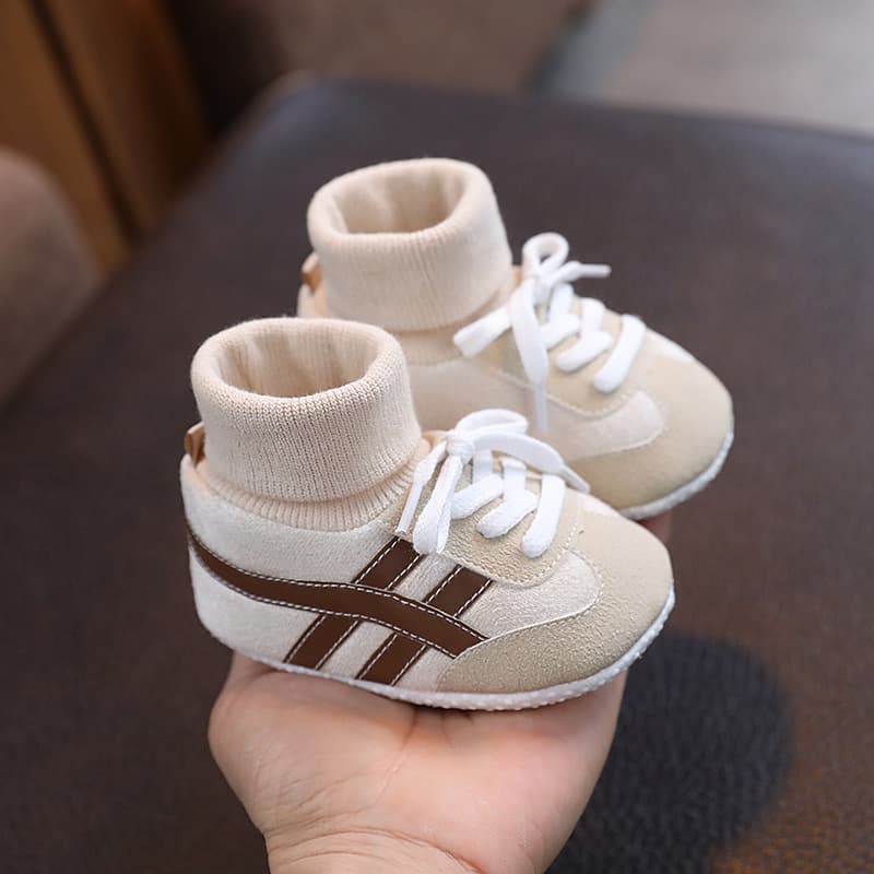Cross-border spring and autumn baby shoes for men and women 0-1 year old shoes and socks without soft soles and anti-slip toddler shoes for 6-12 months 3
