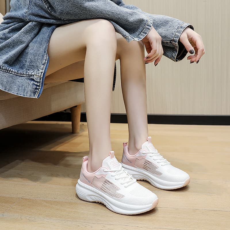 (Cross-border trading), fashionable autumn breathable white shoes for leisure, for running, trend of season 3