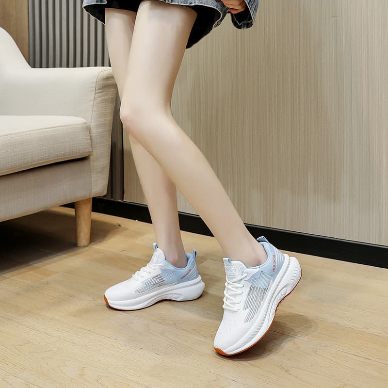 (Cross-border trading), fashionable autumn breathable white shoes for leisure, for running, trend of season 4