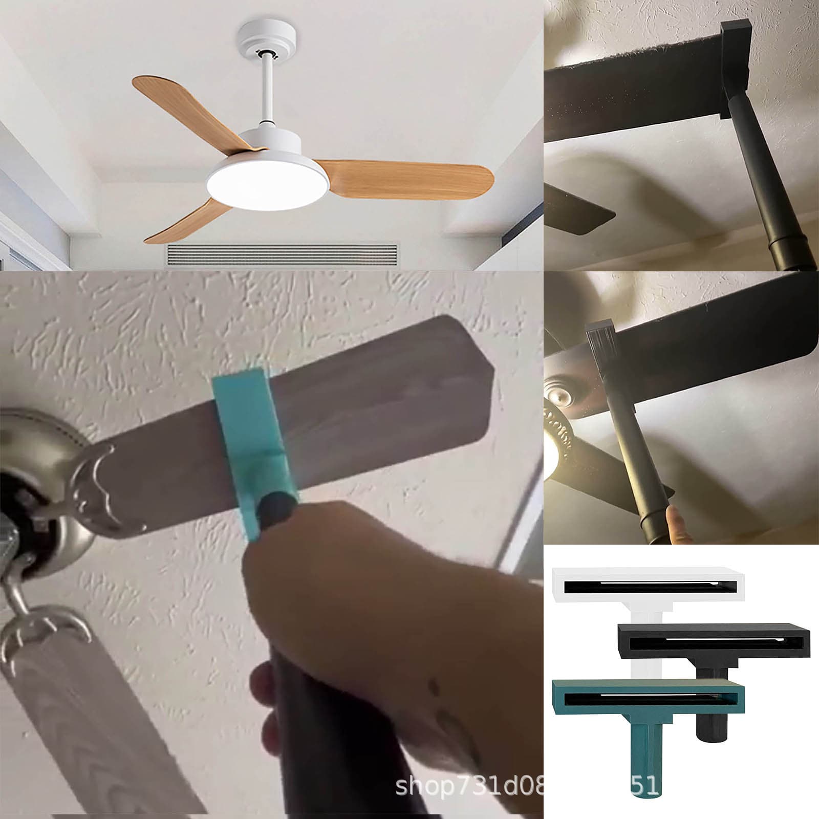 Cross-border ceiling fan blade cleaning artifact vacuum accessories fan cleaning tool creative fan blade source manufacturer direct sales 1