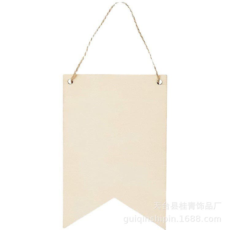 Amazon explosion wooden semi -finished painting and writing signs creative party decorative products wooden crafts 5