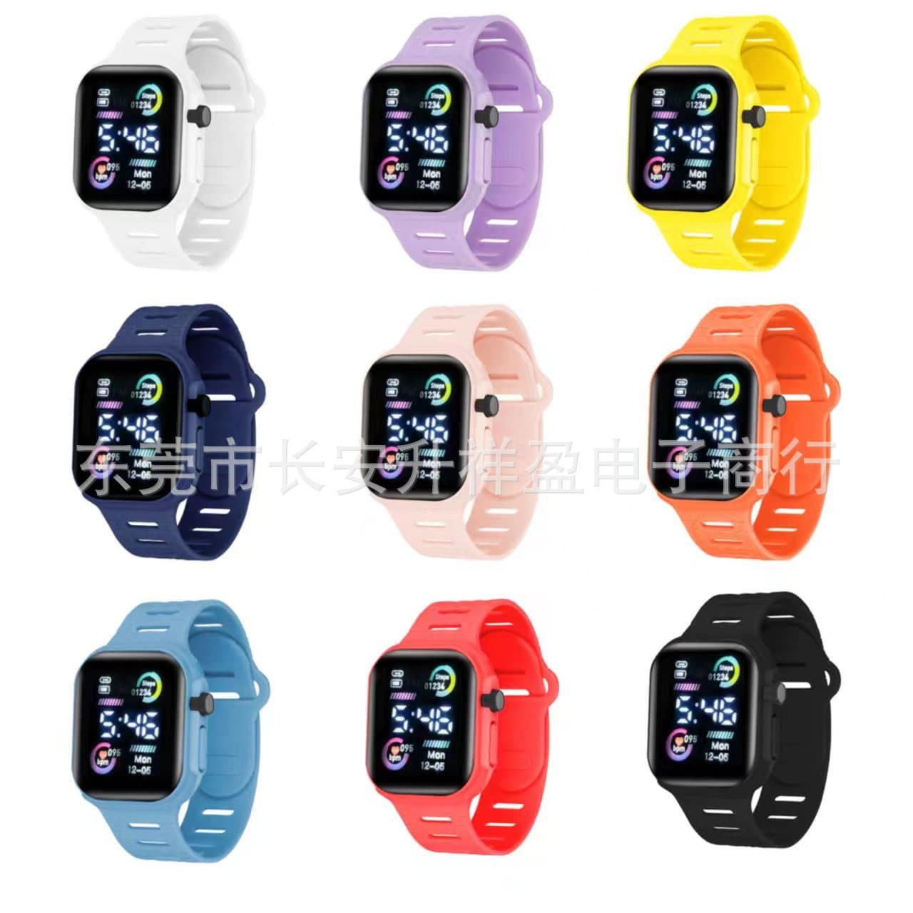 Universal children's electronic square fashionable digital watch for men and women, city style, Birthday gift, custom-made, with your logo imprint 4