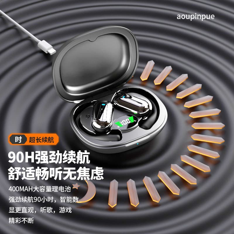 Free shipping Huaqiangbei ear-hanging Bluetooth headphones wireless noise reduction open-ear new running sports headphones 3
