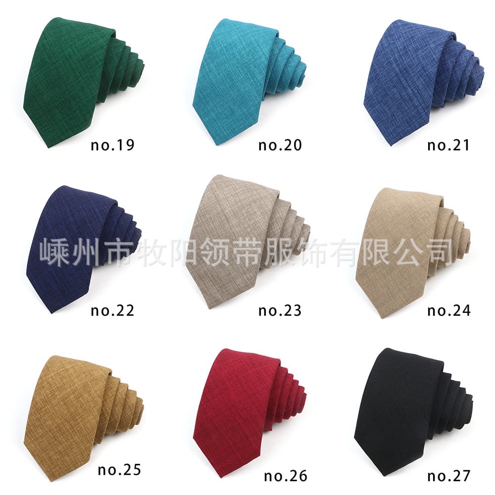 Solid color casual tie 4