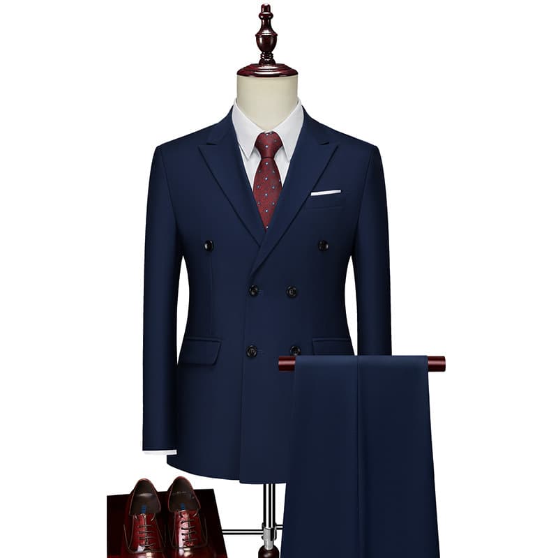 Men's business casual suit double-breasted suit solid color bright red XZ103-288 suit-P135 2