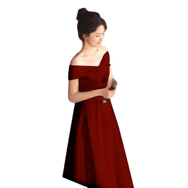 Long evening dress for students, open shoulders 5