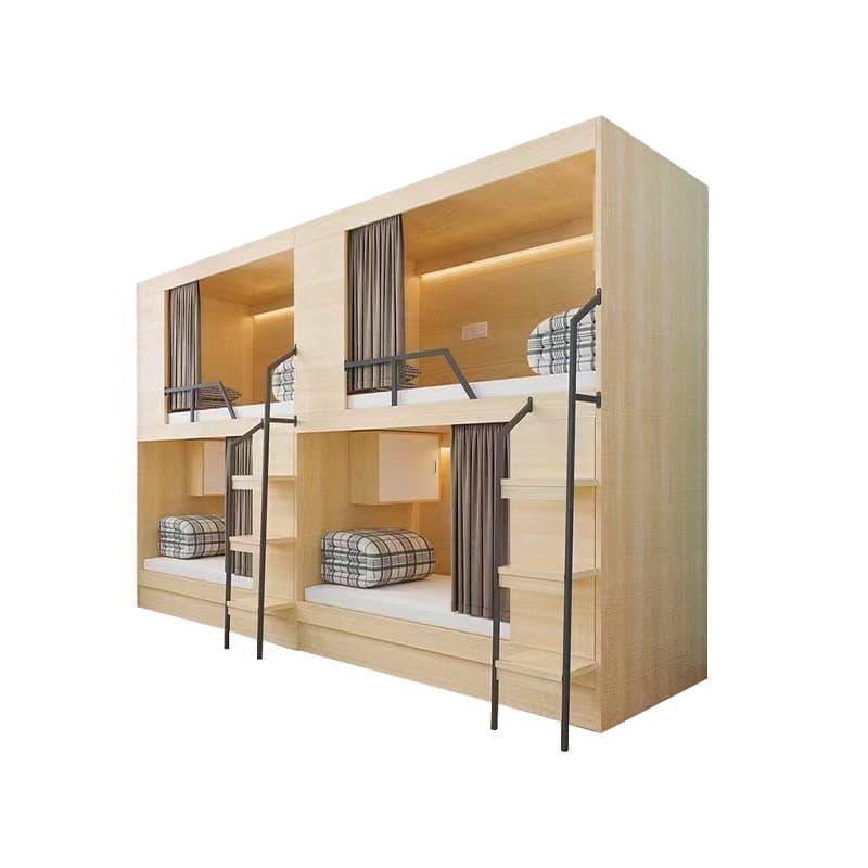 Space capsule bunk bed solid wood bunk bed e-sports hotel bed youth hostel bed and breakfast school apartment double high and low bed 5