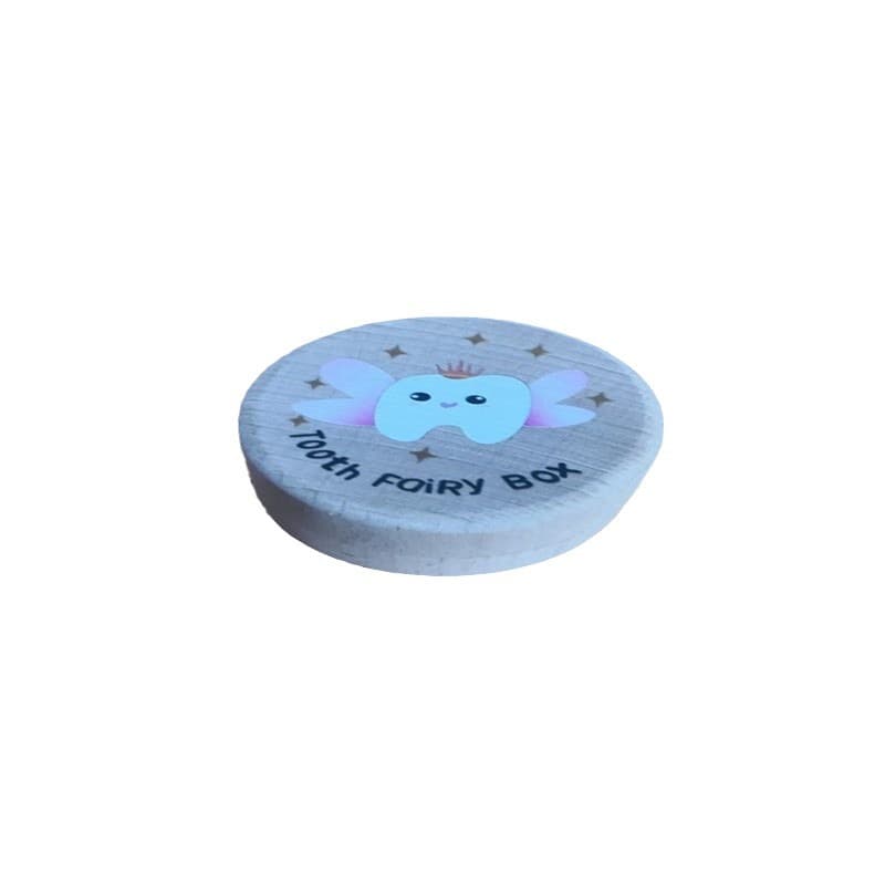 Round deciduous box wooden children's dental storage box fetal hair umbilical cord hair saving box animal ashes collection box 5