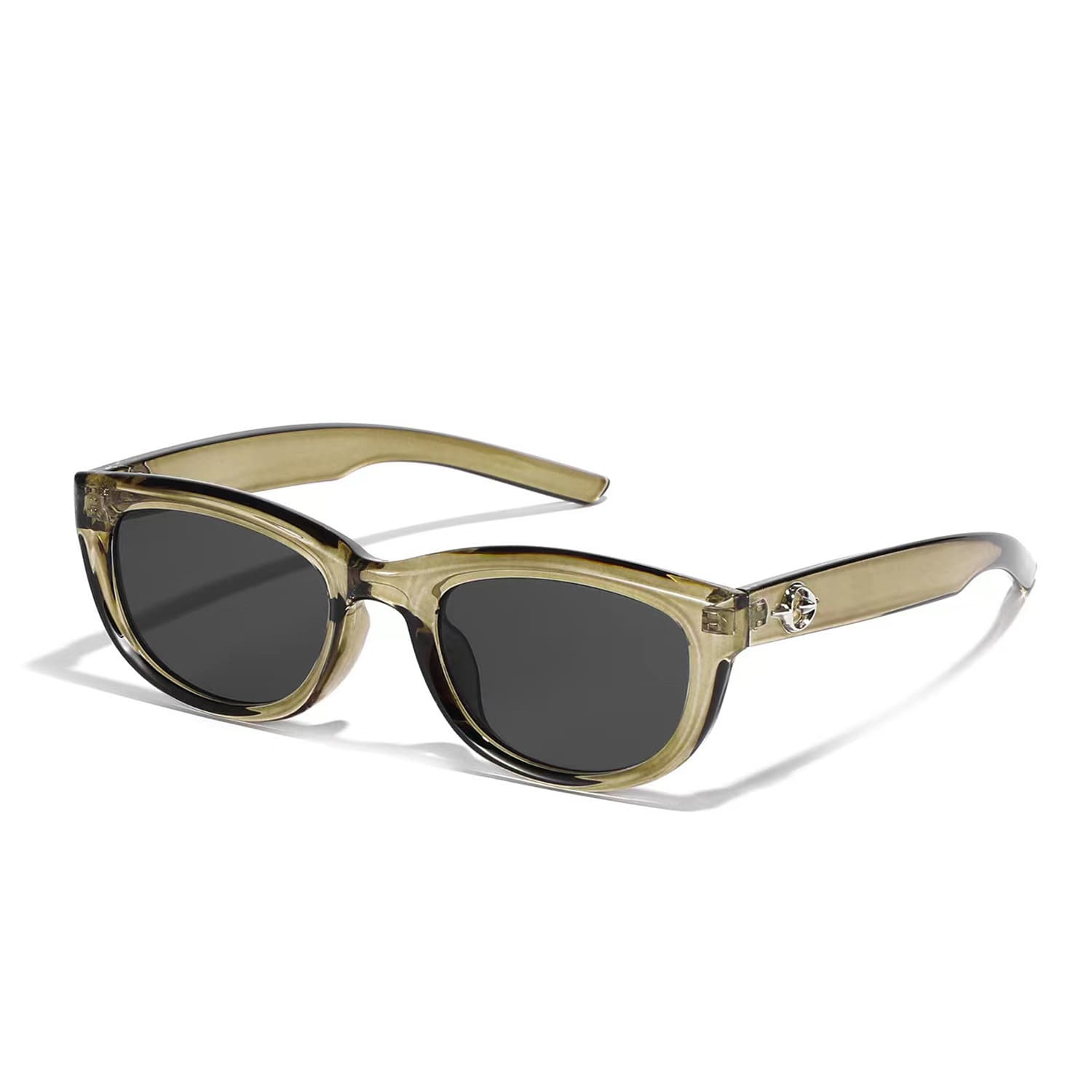 British Cherry Koko olive green cat-eye sunglasses for women with small faces, high-end sunshade street photography sunglasses 5