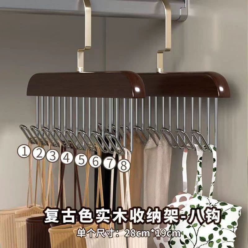 (Wholesale), hanger from natural wood, underwear, wooden vest, storage system, universal tie, drying rack 3