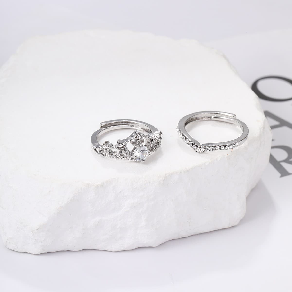 (Cross-border trading), wedding ring, one size set, simple and elegant design, 2 pieces 2