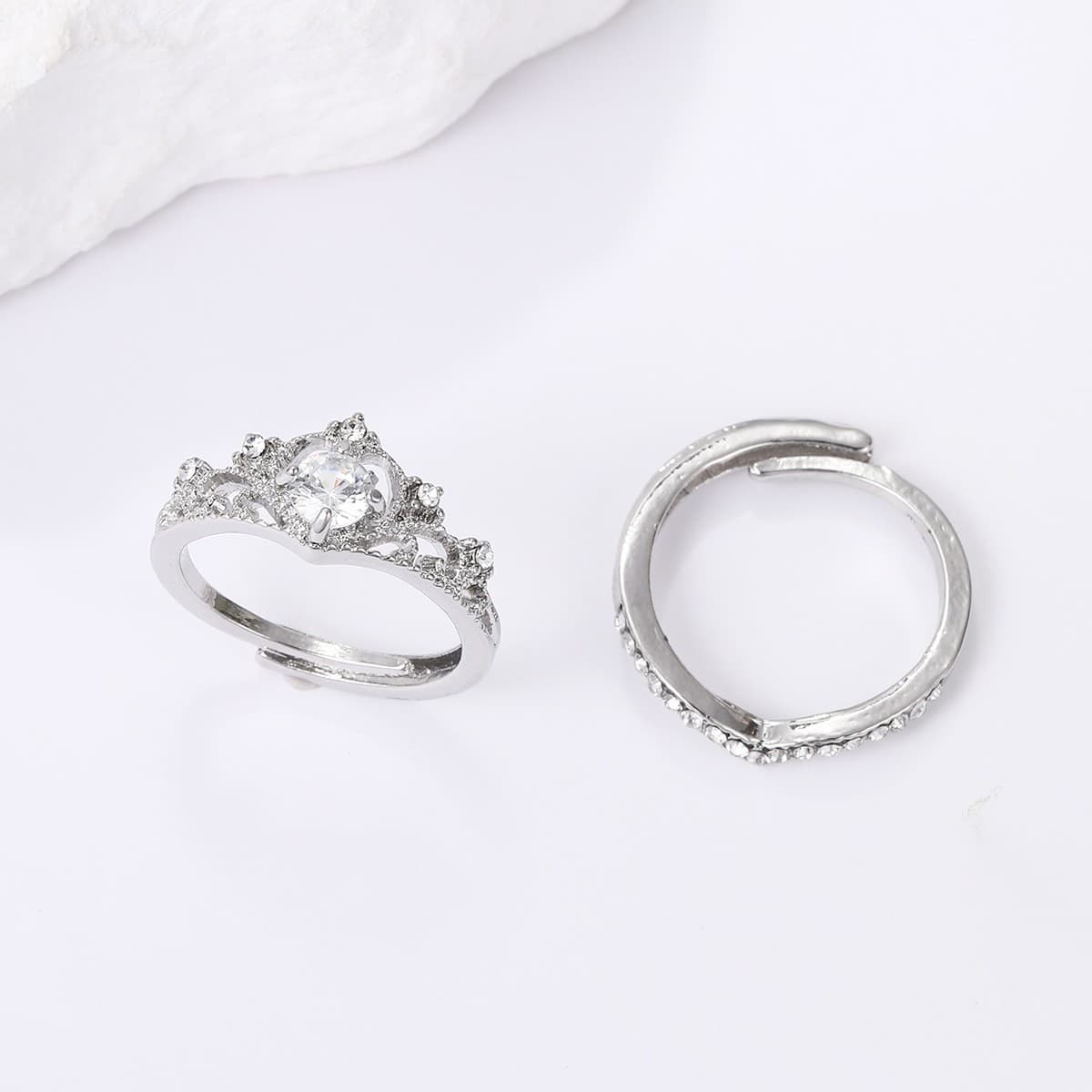 (Cross-border trading), wedding ring, one size set, simple and elegant design, 2 pieces 3