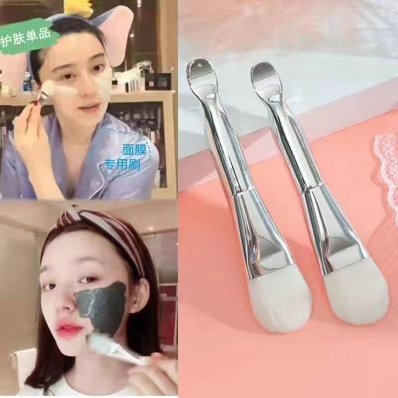 Face mask, double-sided powder mask, silicone brush soft-bristled, easy application 2