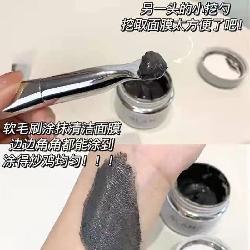 Face mask, double-sided powder mask, silicone brush soft-bristled, easy application 3