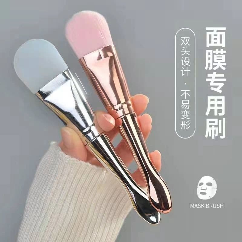 Face mask, double-sided powder mask, silicone brush soft-bristled, easy application 1