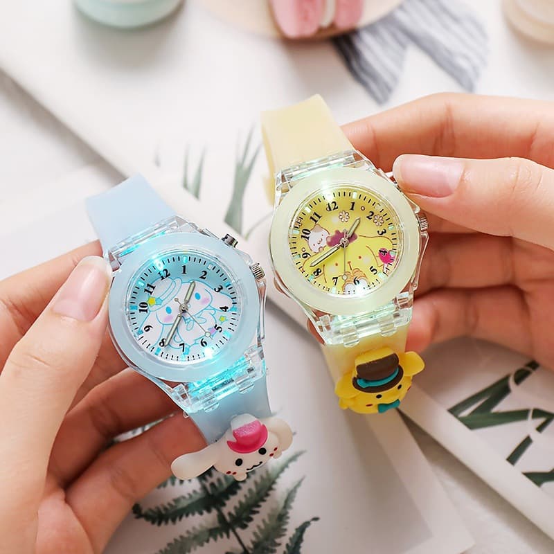Cartoon colorful children's watch for students, silicone waterproof electronic doll, new collection, flashing light 4