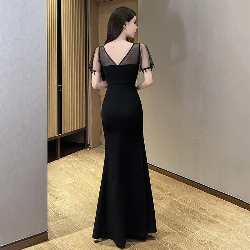 Fitted cocktail long skirt, evening dress, lifting effect, "fish tail" cut, graduation party 2