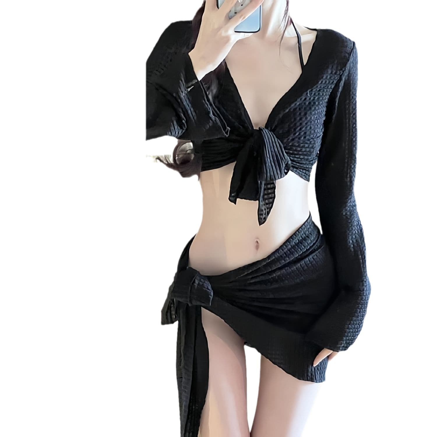 Swimwear, split sexy set, 4 piece set, tight, fitted 5