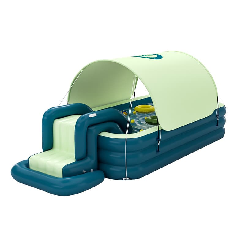 Automatic inflatable swimming pool, slide with accessories, increased thickness 5