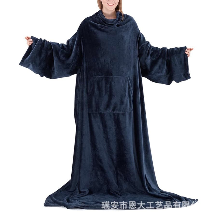 Amazon Wearable Blanket with Sleeves TV Sofa Blanket Sleeved Flannel Lazy Blanket TV Blanket 5