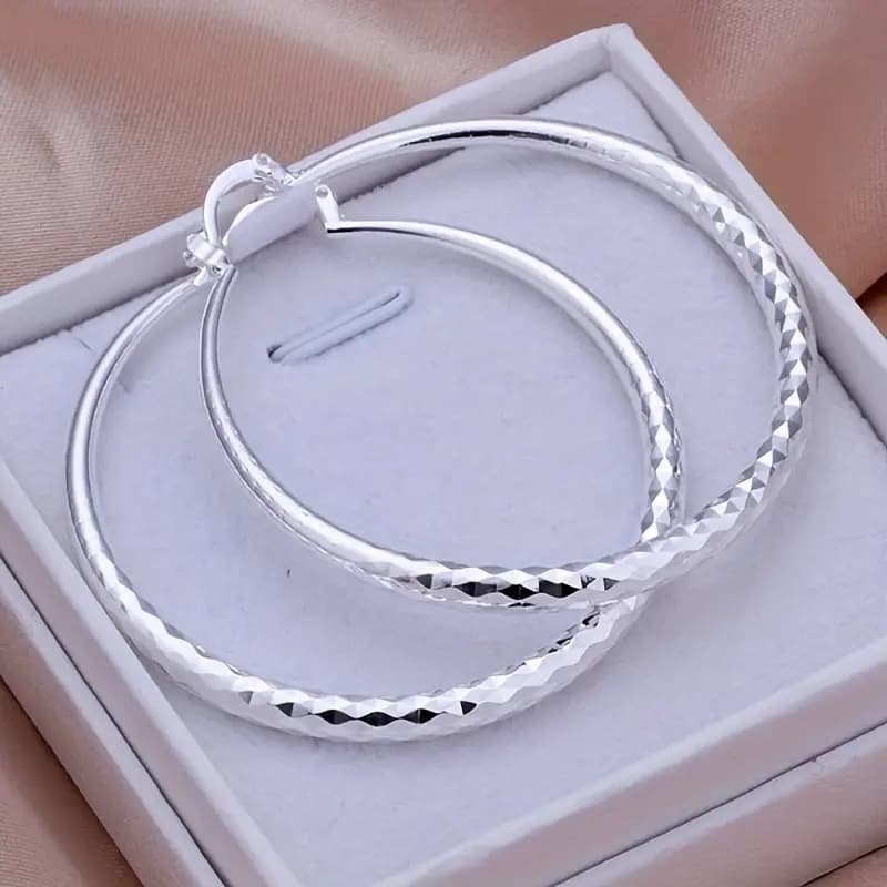 Copper earrings Copper silver -plated jewelry and elegant luxurious women's daily party personality decoration