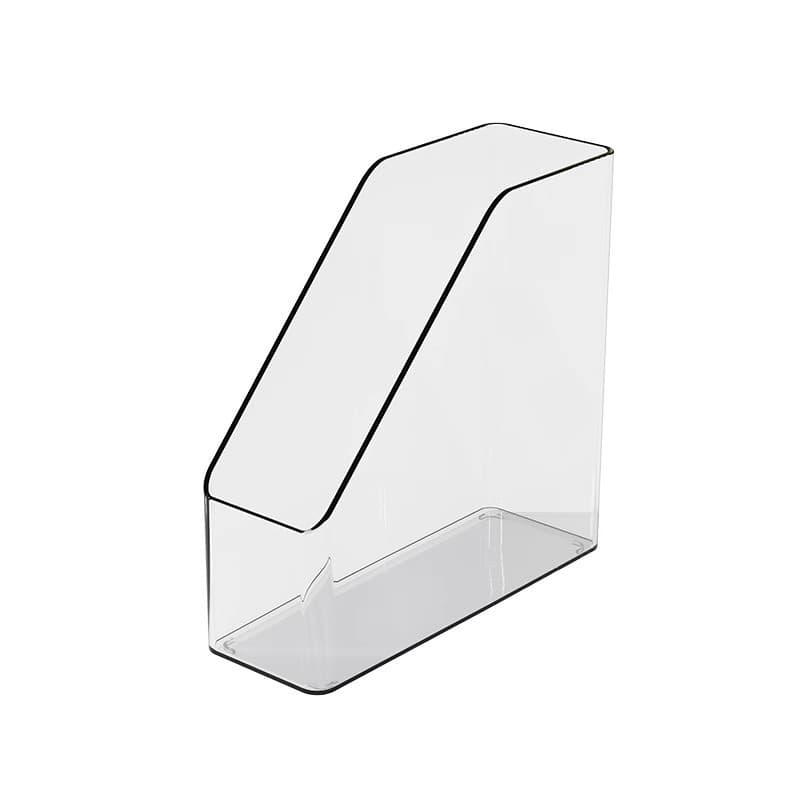 Transparent desktop file storage shelves bookshelf book standing table standing shelf office A4 paper finishing box 5
