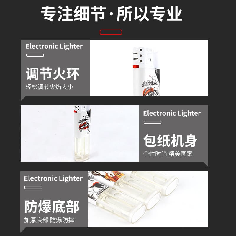 (Wholesale), disposable electronic transparent lighter, convenience store, 50 pieces, new collection 4