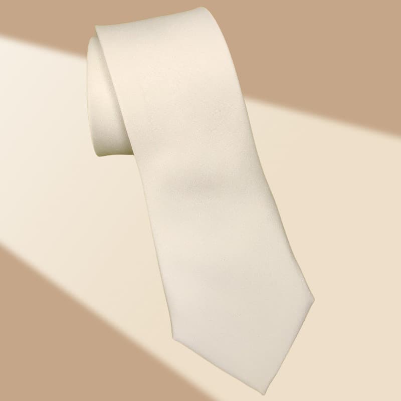 White 8cm tie 5cm Children's Day Father's Day graffiti painting polyester glossy satin men's white embryo tie 3