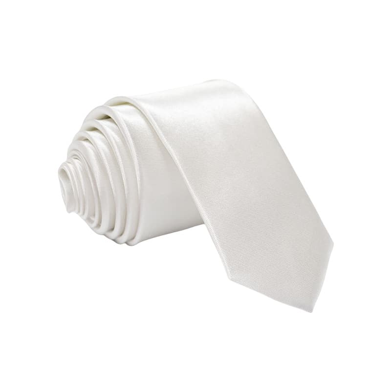 White 8cm tie 5cm Children's Day Father's Day graffiti painting polyester glossy satin men's white embryo tie 5
